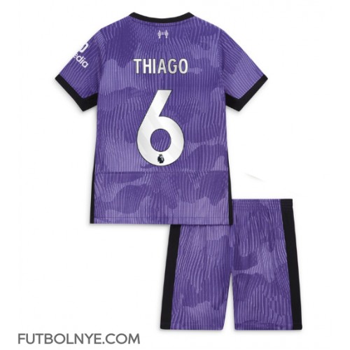 Camiseta Liverpool Thiago Alcantara #6 Tercera Equipación para niños 2023-24 manga corta (+ pantalones cortos)